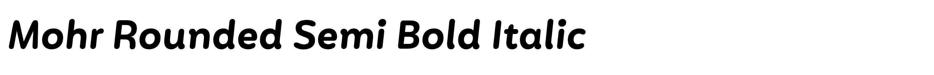Mohr Rounded Semi Bold Italic